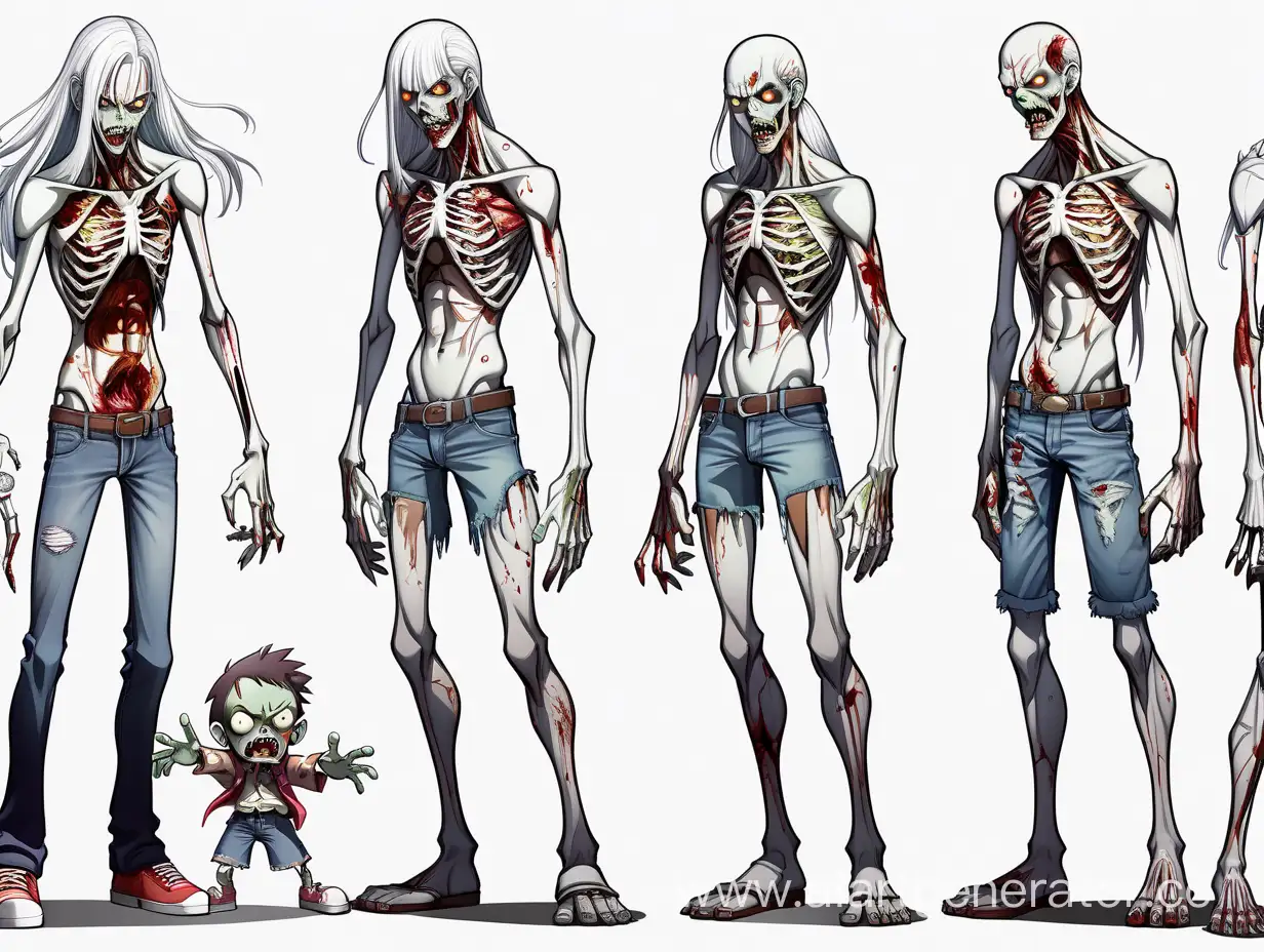 Diverse-Anime-Zombie-Character-Designs-on-White-Background