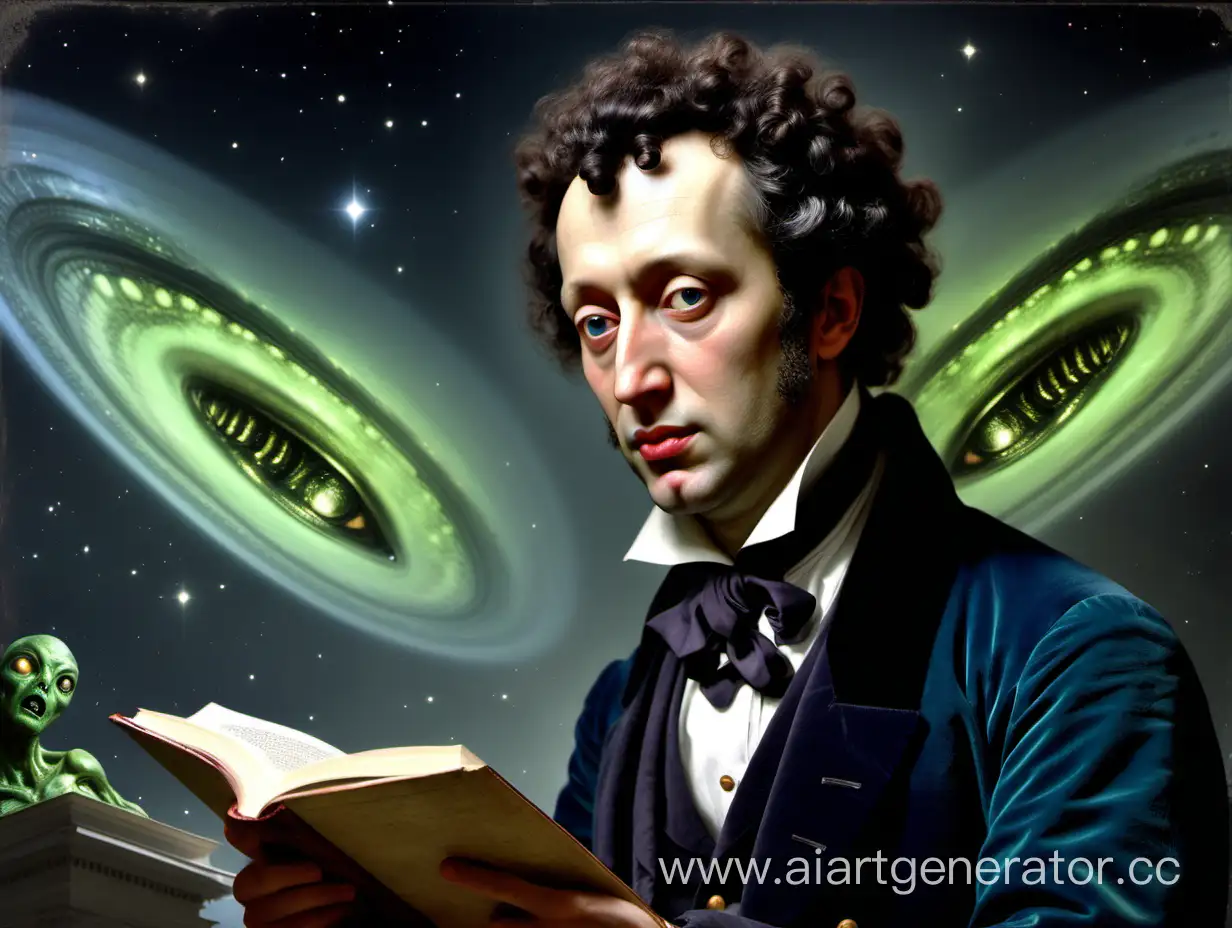 Poet-Pushkin-Interacts-with-Extraterrestrial-Visitors