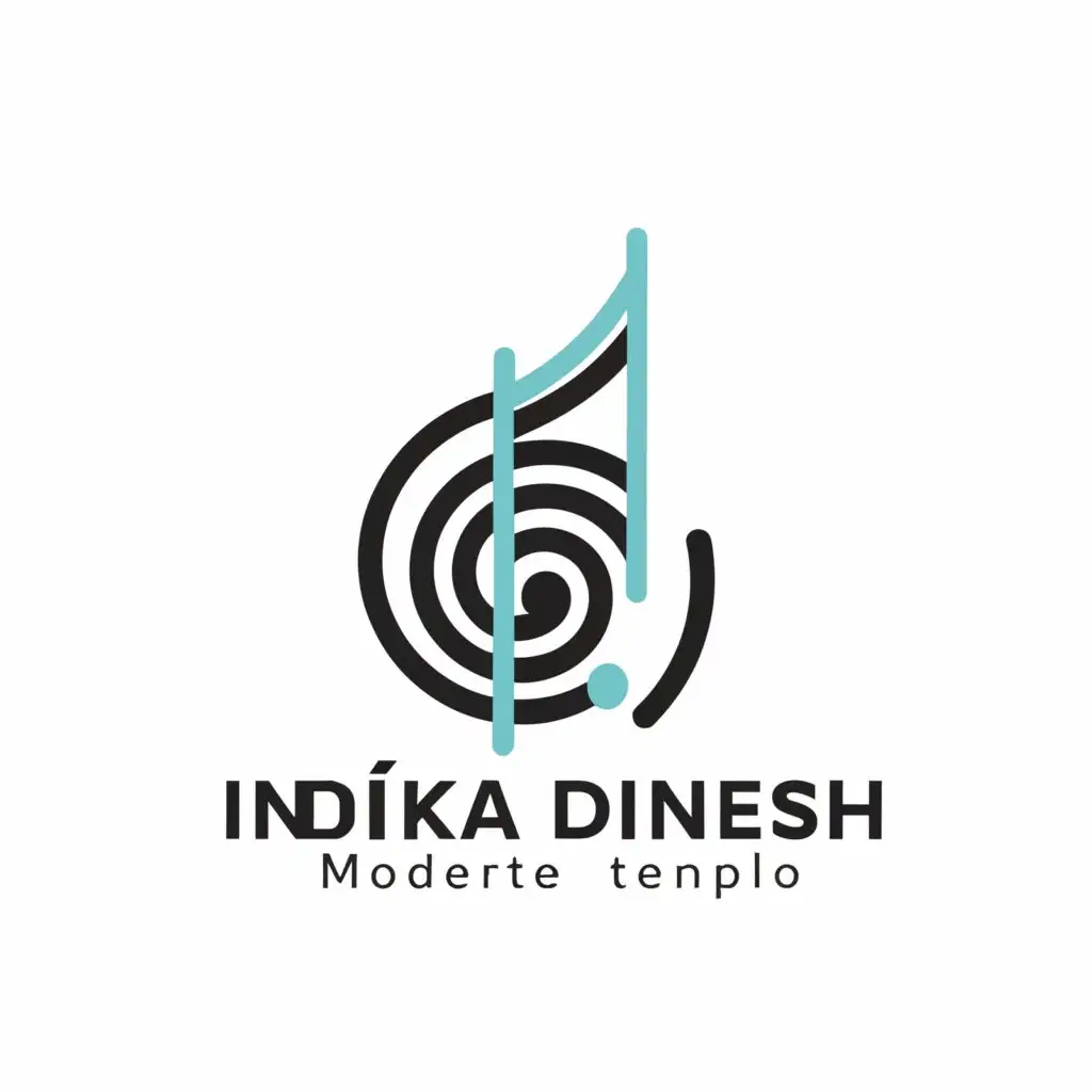 a logo design,with the text "Indika Dinesh", main symbol:Music,Moderate,be used in Internet industry,clear background