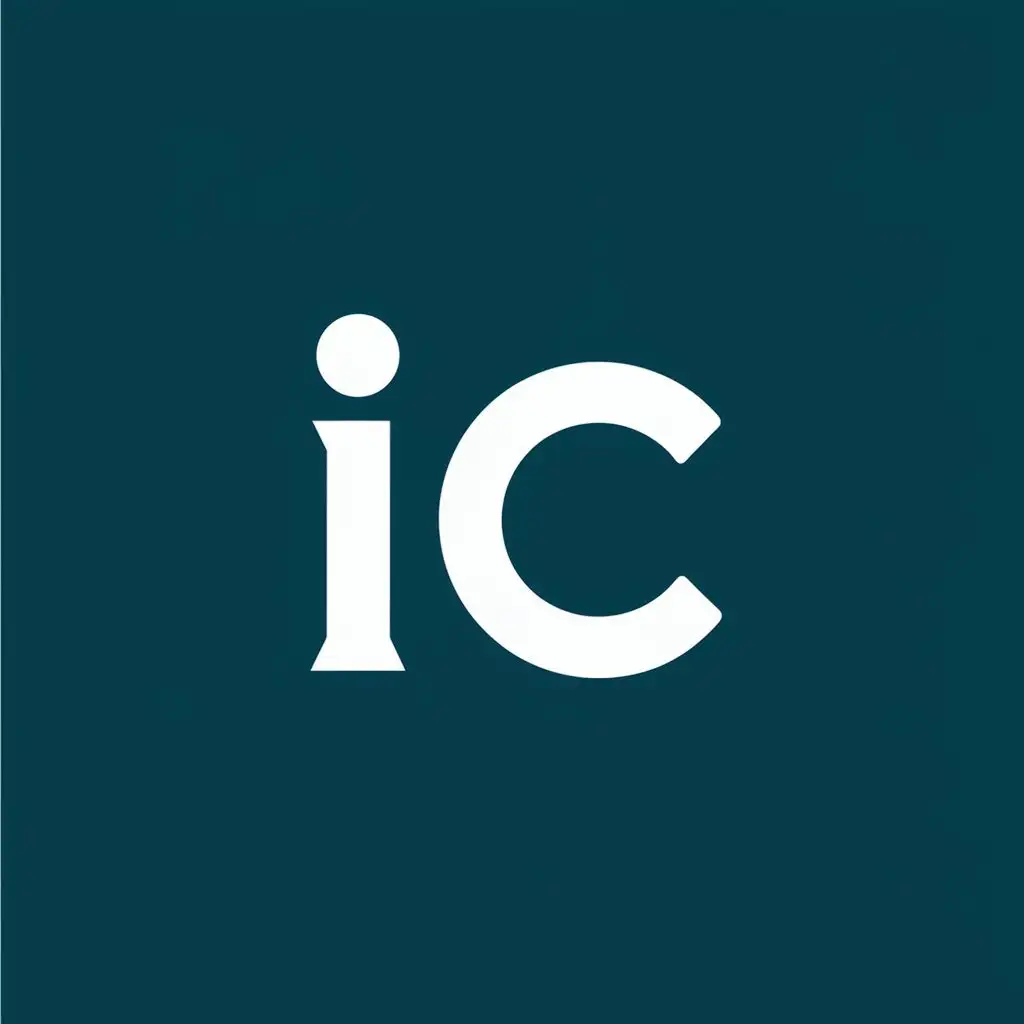logo, IC, with the text "IC", typography, be used in Education industry