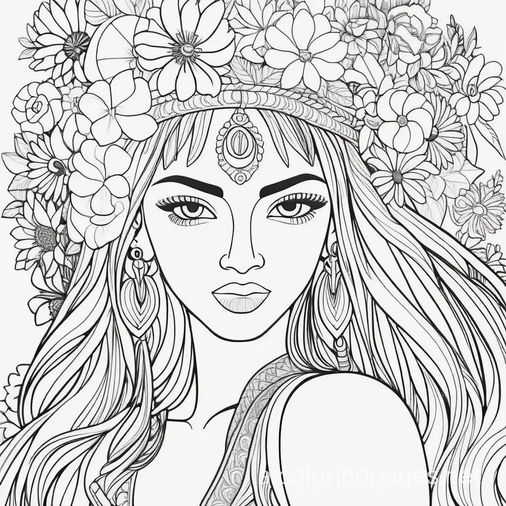 diverse women empowerment coloring book 80 pages, Coloring Page, black and white, line art, white background, Simplicity, Ample White Space. The background of the coloring page is plain white to make it easy for young children to color within the lines. The outlines of all the subjects are easy to distinguish, making it simple for kids to color without too much difficulty