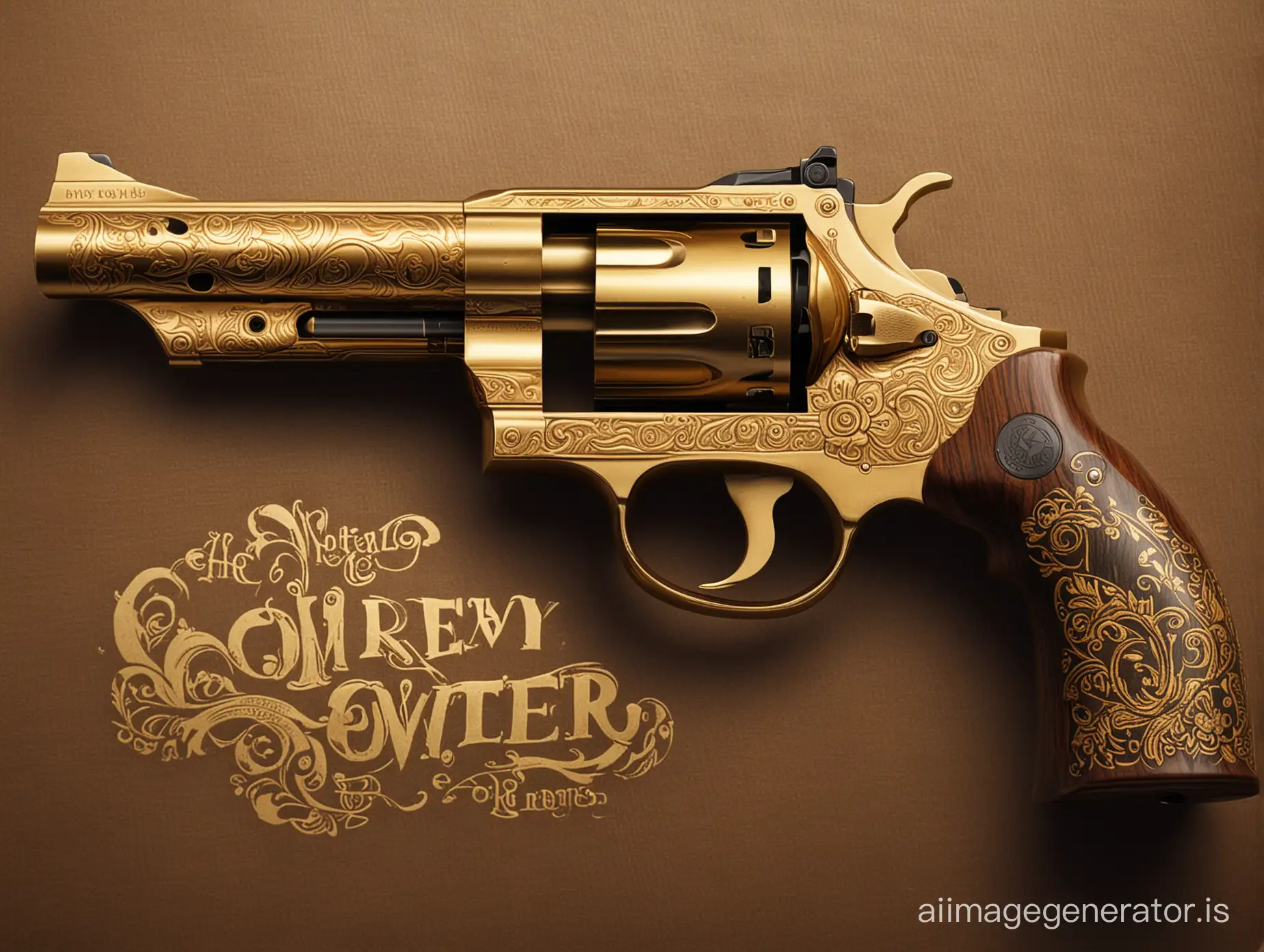 Golden-Revolver-with-Artwork-and-555-Inscription