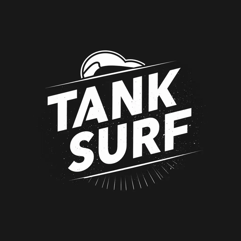 logo, Tank surf, with the text "Tank surf", typography