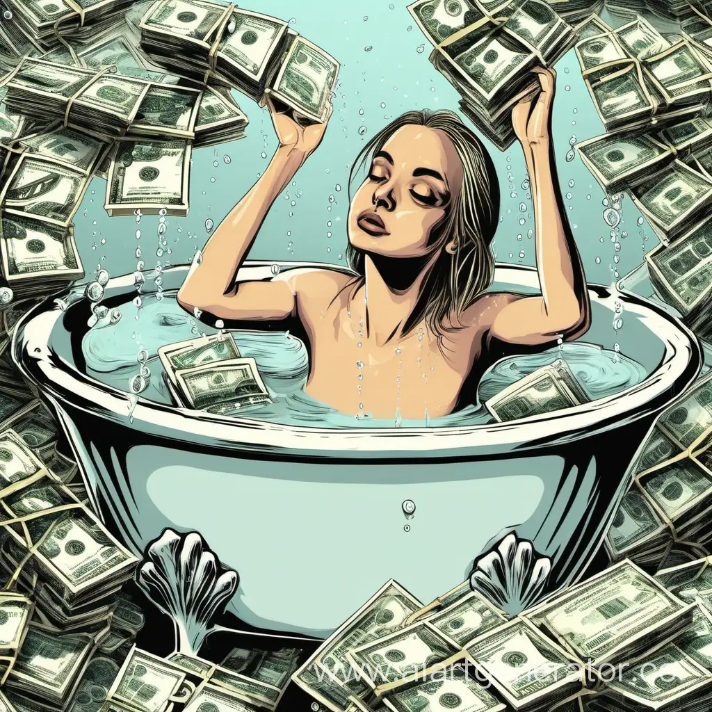 Girl-Enjoying-Luxurious-Bath-in-Financial-Investments