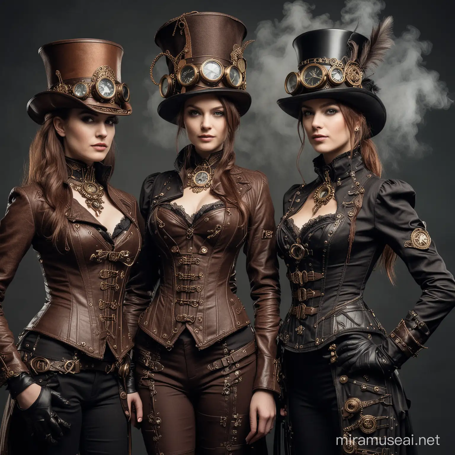  In a world where style is as important as innovation, rival fashion houses compete for dominance in the steampunk fashion scene. Their creations blend corsets, top hats, and goggles with intricate clockwork accessories and steam-powered embellishments, captivating audiences with their daring designs.
