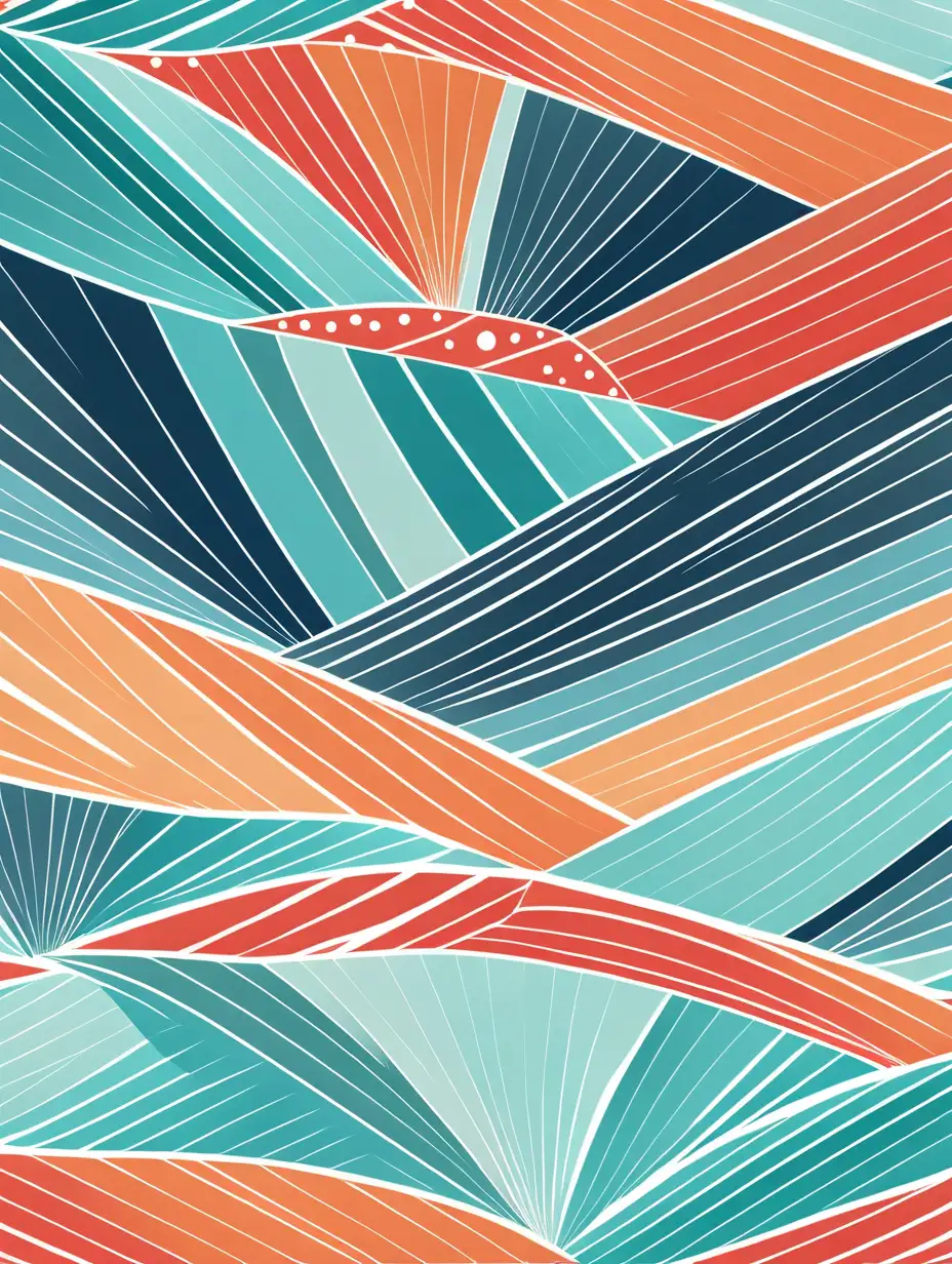 Vibrant Coastal Beach Colored Pattern