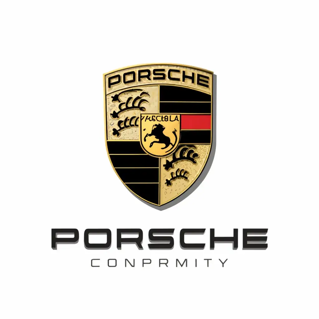 a logo design,with the text "Visual conformity", main symbol:Porsche,Minimalistic,be used in Automotive industry,clear background