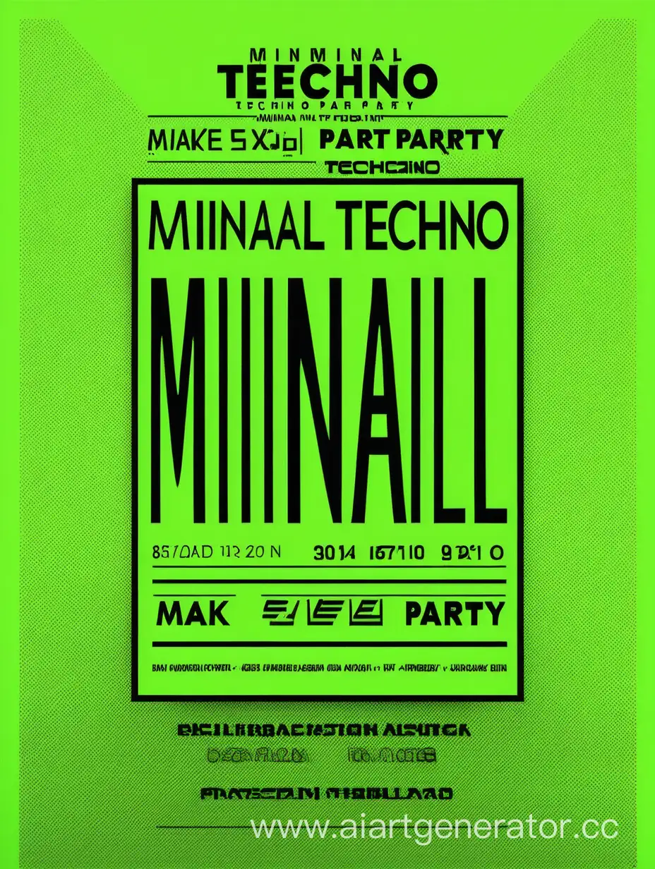 minimal techno party
make flyer pls acid green
