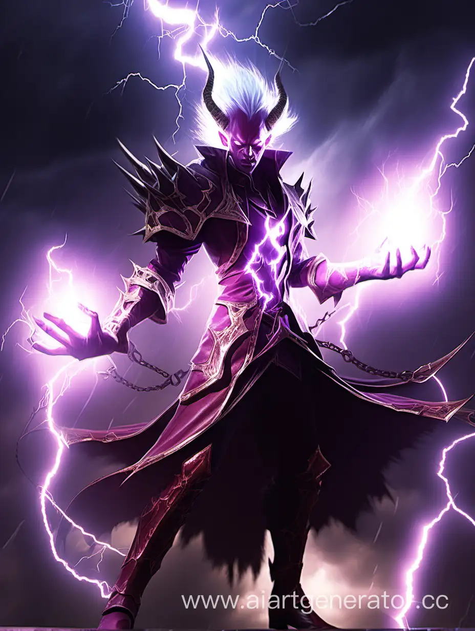 Powerful-Demon-Mage-Conjuring-Electric-Storm