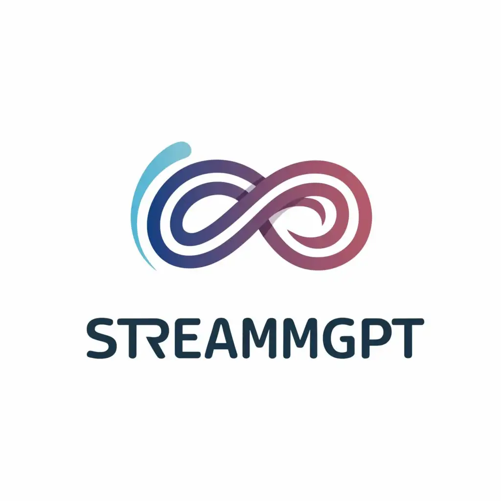 a logo design,with the text "StreamGPT", main symbol:StreamGPT,Moderate,clear background