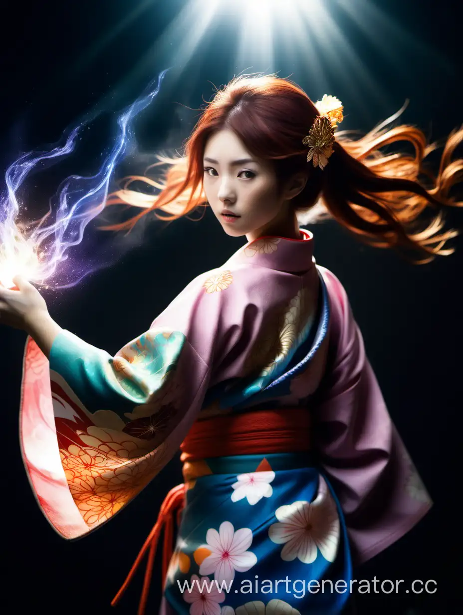 Japanese-Princess-with-Chestnut-Hair-Engages-in-Earth-and-Light-Magic-Battle