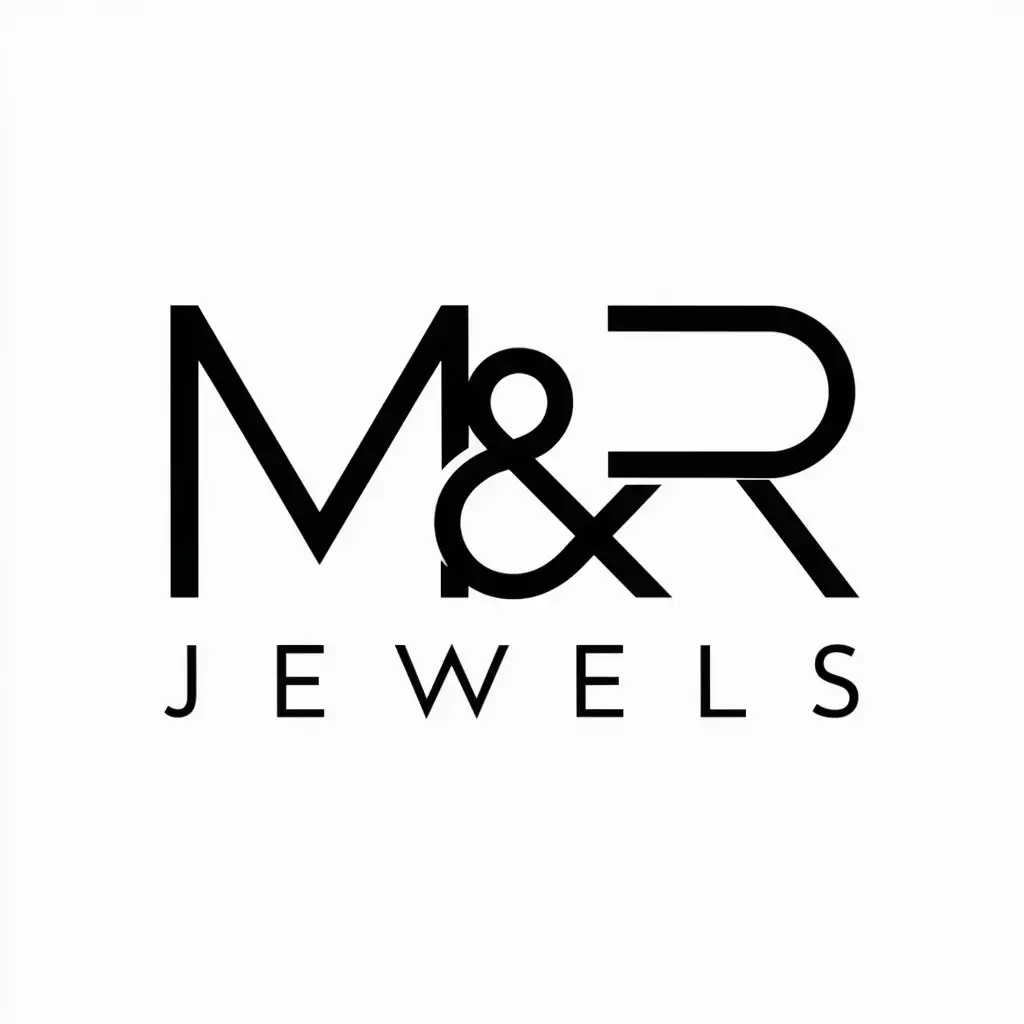 cria um logotipo em desenho com as palaras m&r jewels, com tipografia moderna, sem imagem de joias
