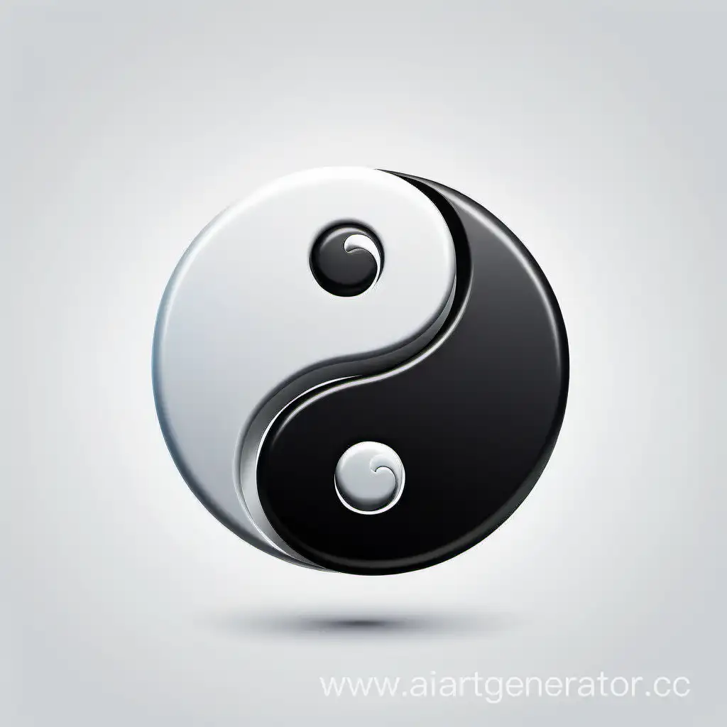letters KK in yin yang icon style