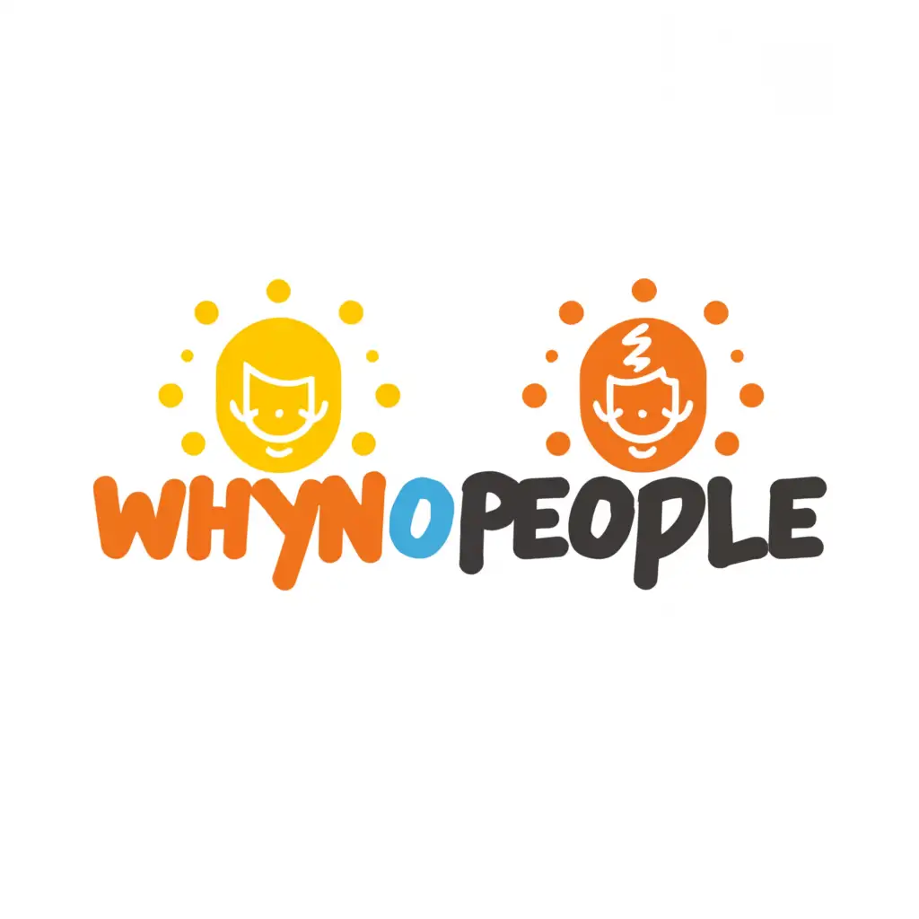 a logo design,with the text "whynopeople", main symbol:boy and girl Live video show,Moderate,clear background