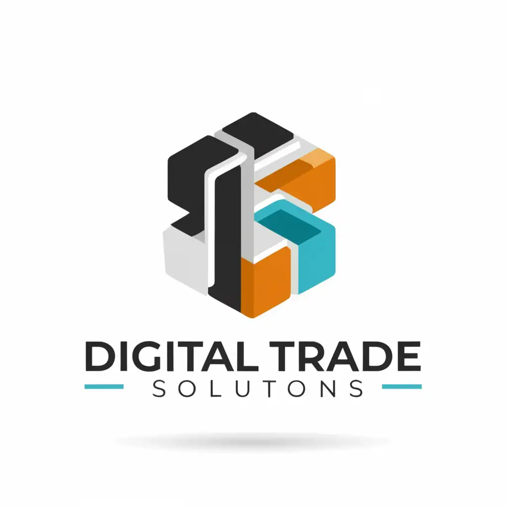 a logo design,with the text "Digital Trade Solutions", main symbol:Data,Moderate,be used in Technology industry,clear background
