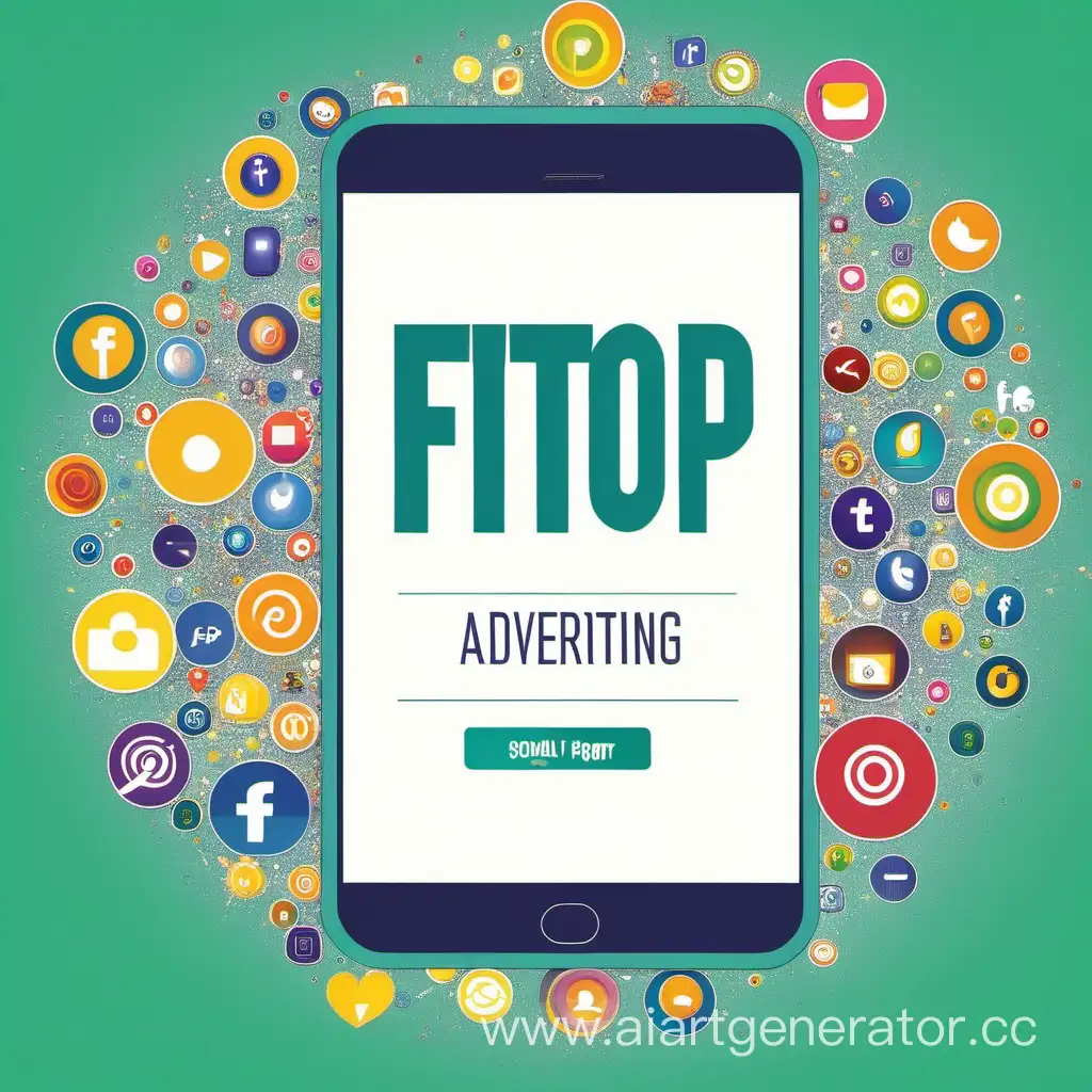 плакат для таргетированной рекламы в соц.сетях с названием FiTop