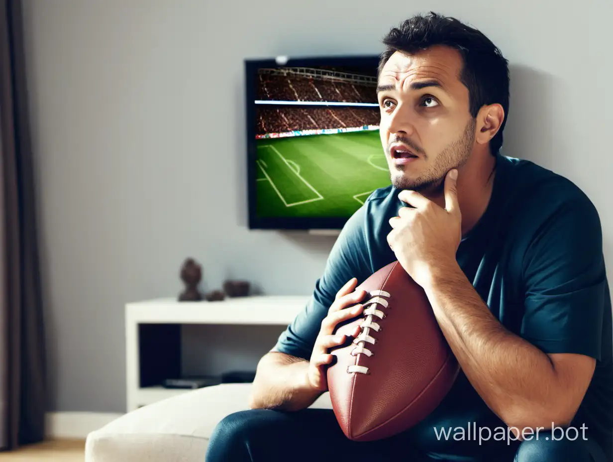 Man watching football