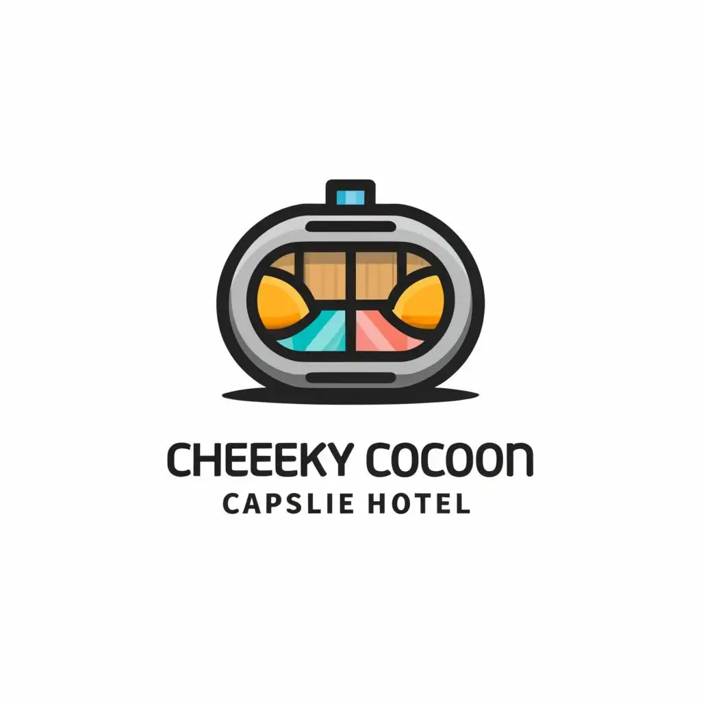 LOGO-Design-For-Cheeky-Cocoon-Modern-Minimalistic-Capsule-Pod-Hotel-Emblem