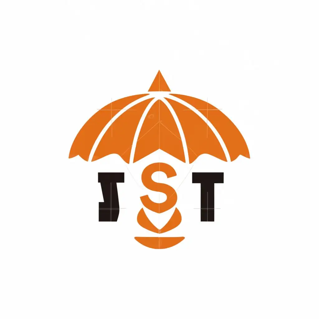 a logo design,with the text "ST", main symbol:Pathein Umbrella, Myanmar Tradition,Moderate,clear background