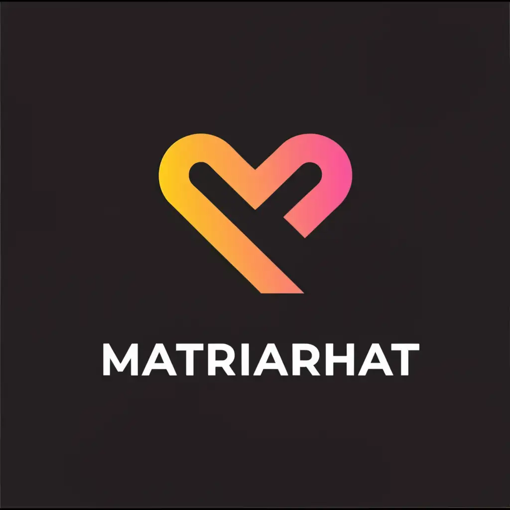 a logo design,with the text "MATRIARHAT", main symbol:love, communication, entertainment,Moderate,be used in Entertainment industry,clear background