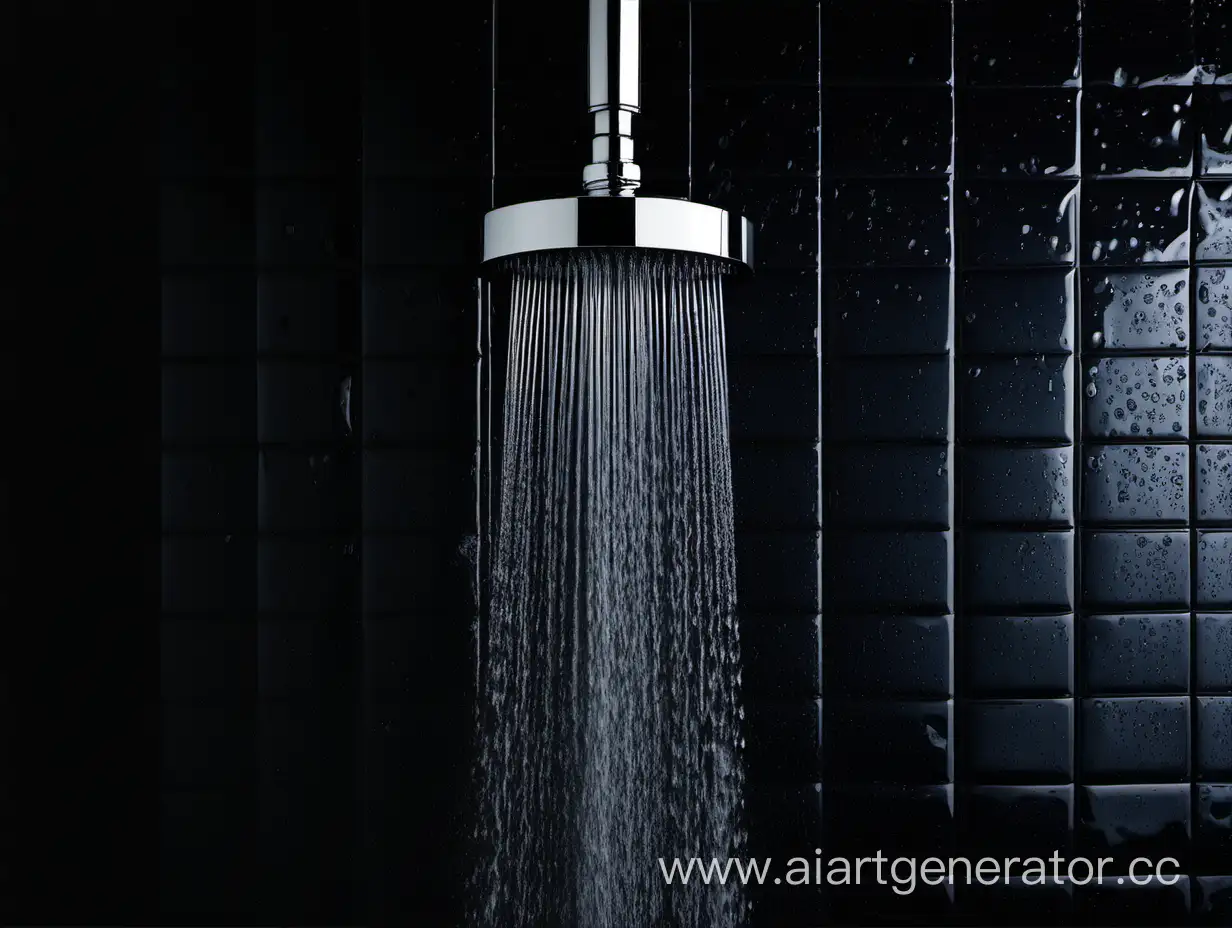 Refreshing-Shower-on-a-Stylish-Black-Background