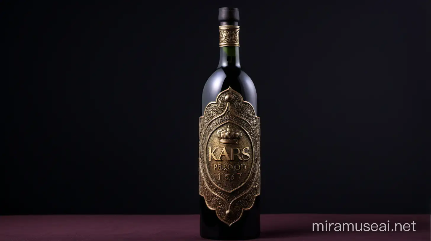 exclusive Armenian wine bottle of the royal period the name of KARS