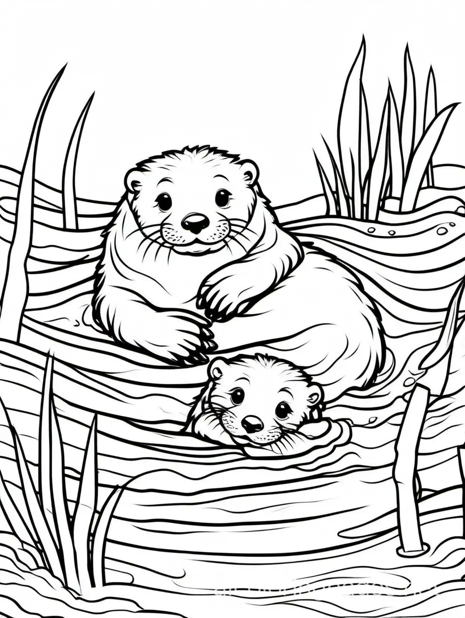 Adorable-Sea-Otter-Coloring-Page-for-Kids
