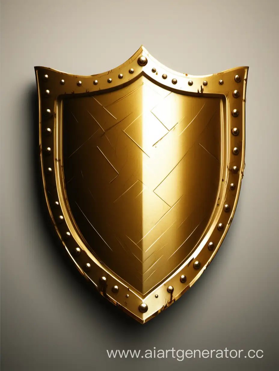 Golden-Shield-on-Transparent-Background