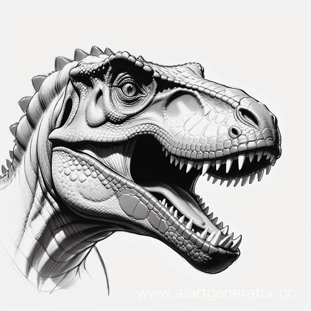 Detailed-Sketch-of-Dinosaur-Muzzle-Prehistoric-Reptile-Art