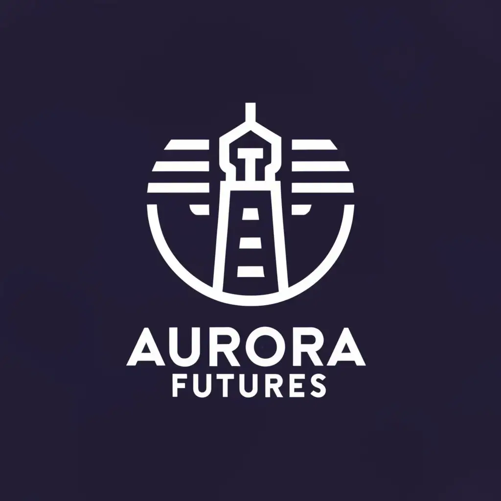 a logo design,with the text "Aurora Futures", main symbol:towards light,Minimalistic,be used in Education industry,clear background