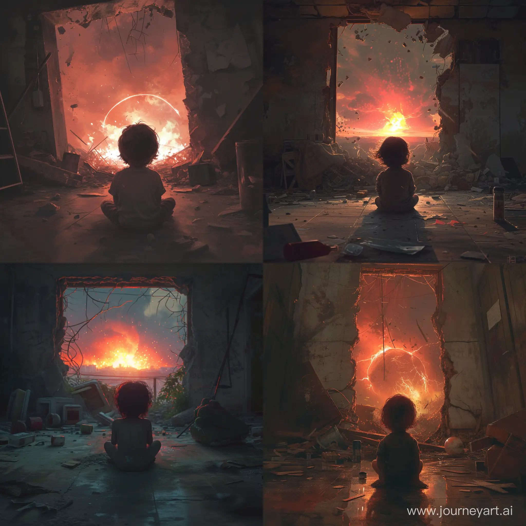 Child-Alone-in-Abandoned-Room-Amidst-Nuclear-Explosion