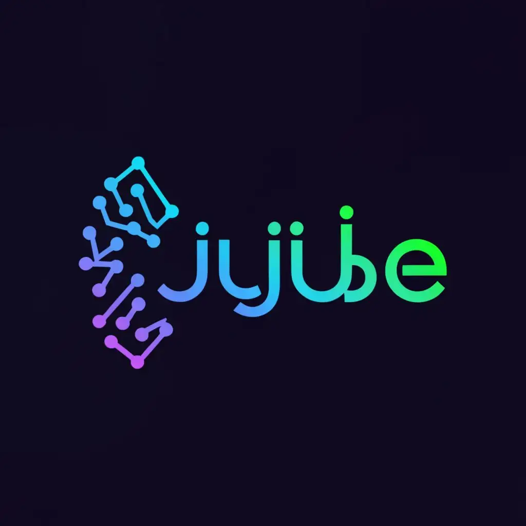 a logo design,with the text "jujube", main symbol:jujuba, ai, data, chart, analytics,Moderate,be used in Technology industry,clear background