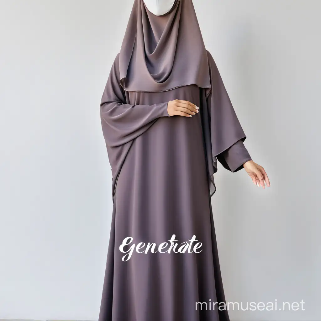 Faceless Mannequin Wearing Stylish Khimar Fashion Display