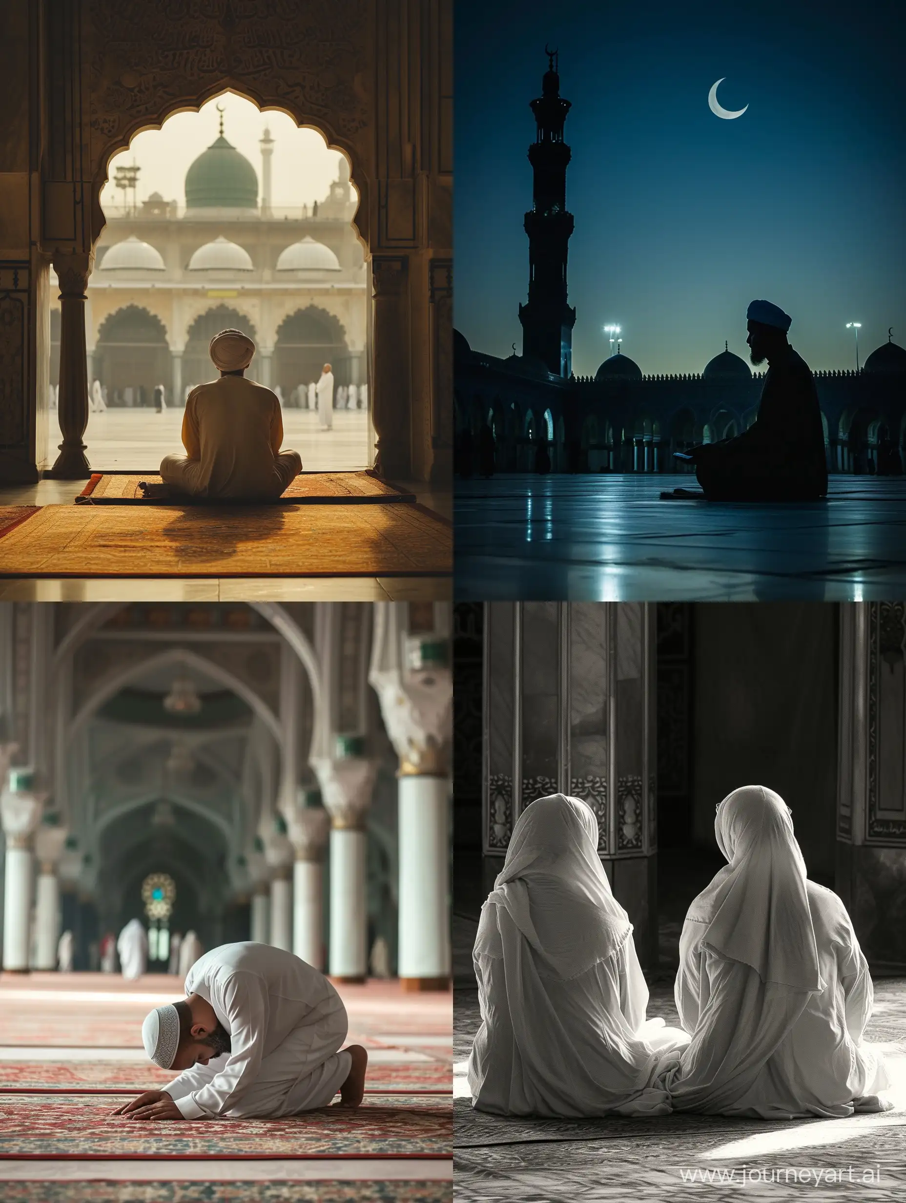 Islam : attester, prier, donner, pèlerinage, jeûne.