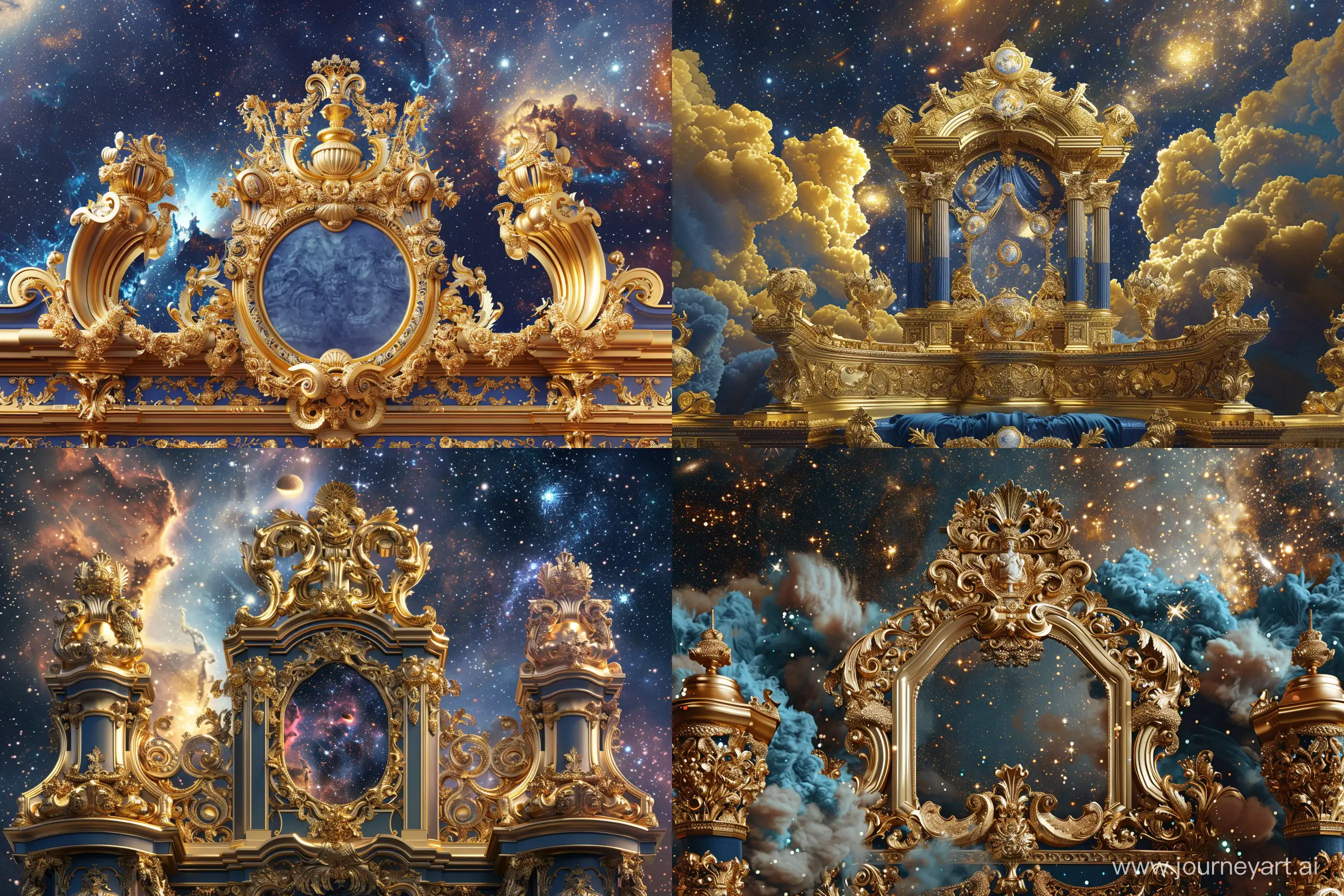 Extravagant-Celestial-Baroque-Royal-Court-with-Gold-and-Royal-Blue-Ornate-Details