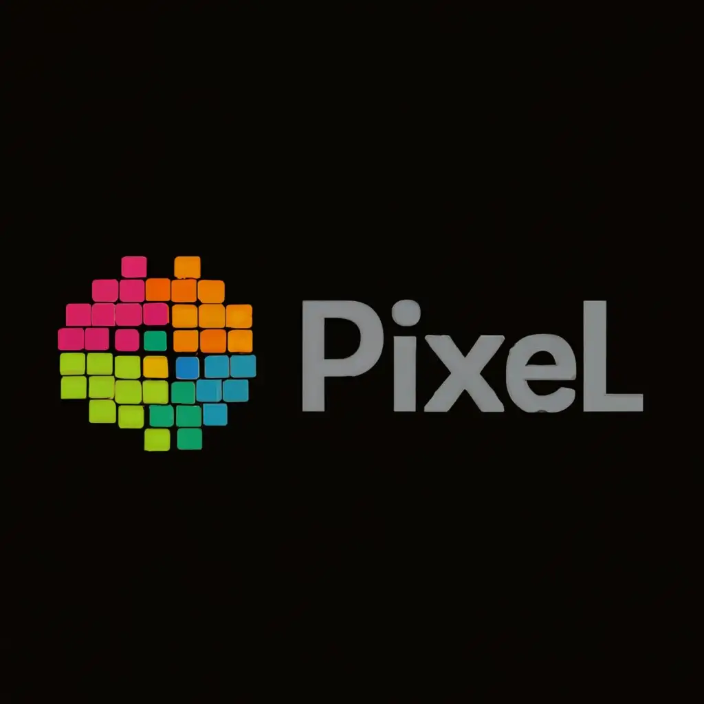 a logo design,with the text "Pixel", main symbol:pixelized string,Moderate,clear background