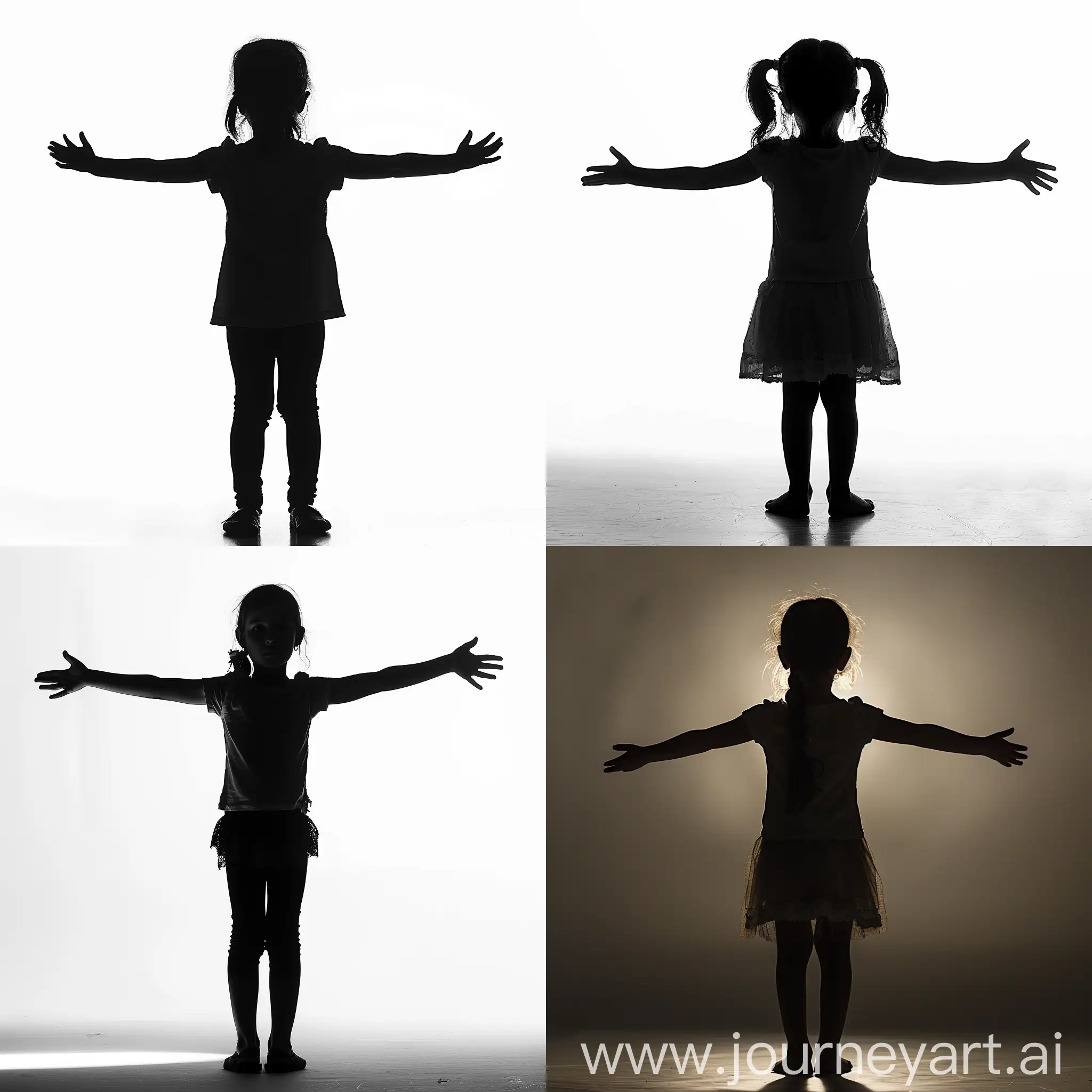 Joyful-Little-Girl-Spreading-Arms-Silhouette