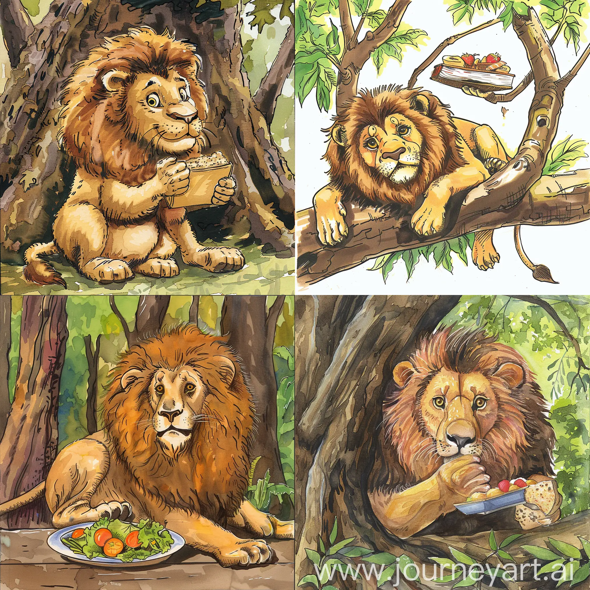 Lion-Feeding-by-Enchanted-Tree-House