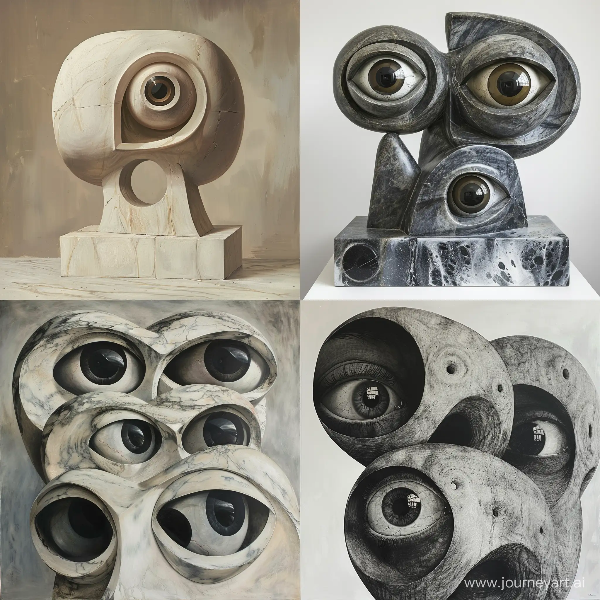 Sculptural-Instacamera-with-Eyes-by-Henry-Moore-Surrealistic-Photography-Concept
