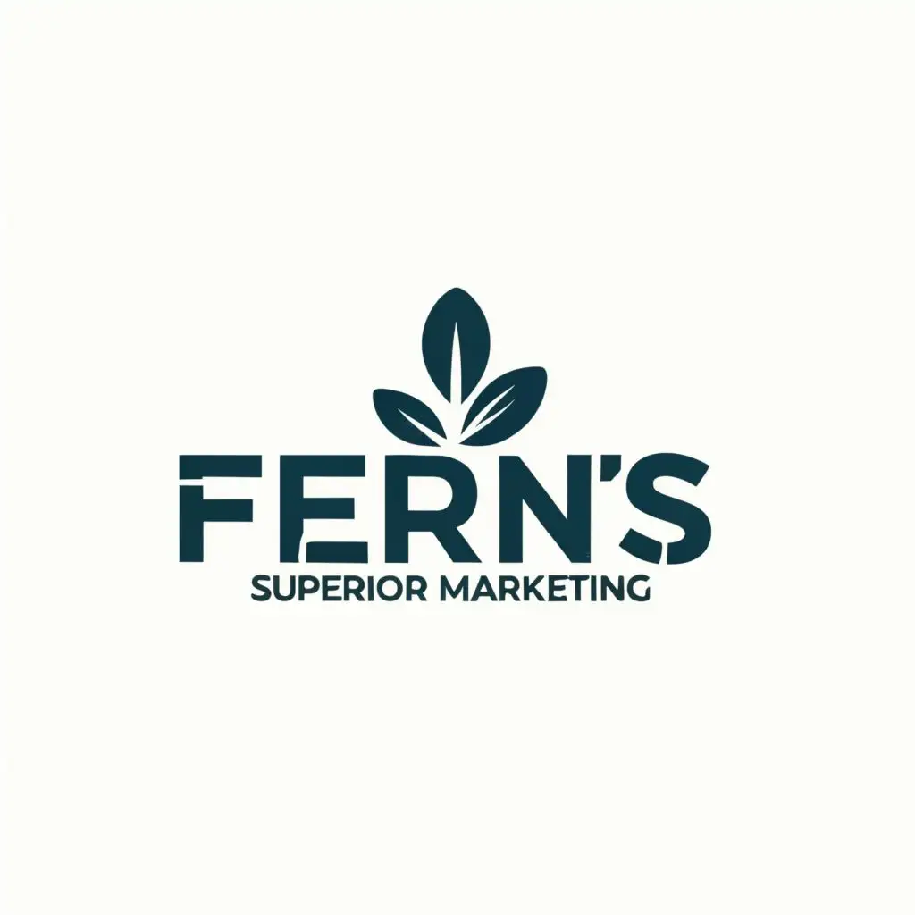 logo, marketing, with the text "Ferns Superior Marketing", typography