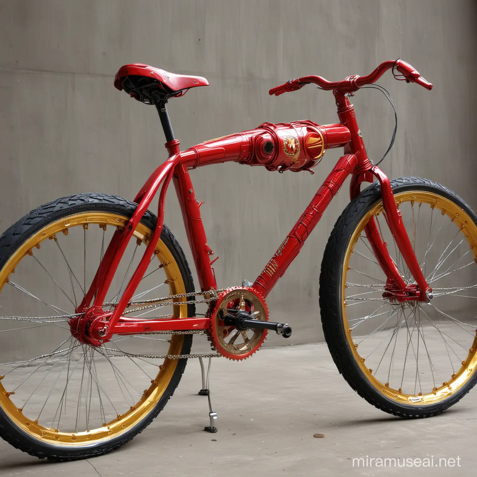 Futuristic Iron Man Style Bicycle with Advanced Design