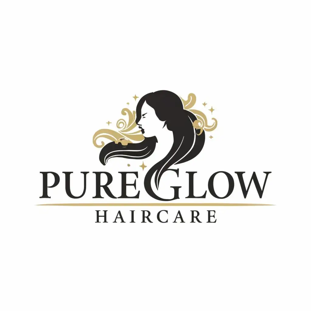 LOGO-Design-For-PureGlow-Haircare-Elegant-Typography-for-Beauty-Spa-Industry