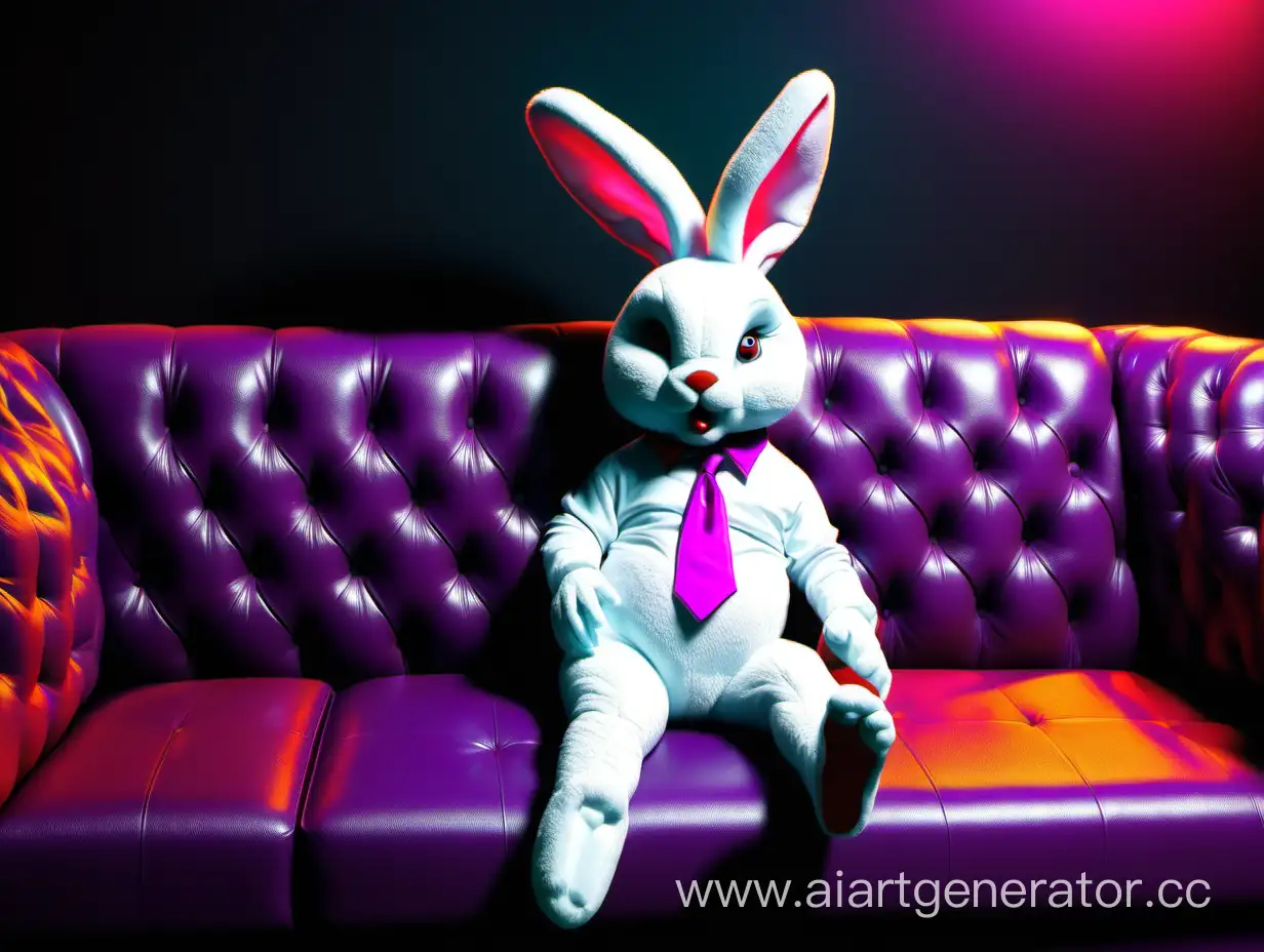Adorable-Bunny-Lounging-on-Nightclub-Couch