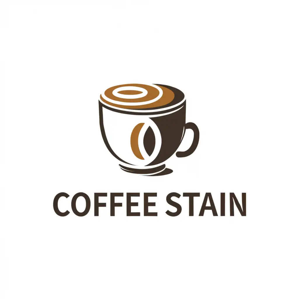 a logo design,with the text "coffee stain", main symbol:a coffee cup,Minimalistic,be used in Restaurant industry,clear background