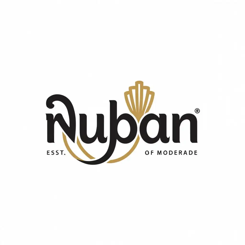 LOGO-Design-For-Nubian-Elegant-Text-with-Symbolic-Delicacies-on-Clear-Background