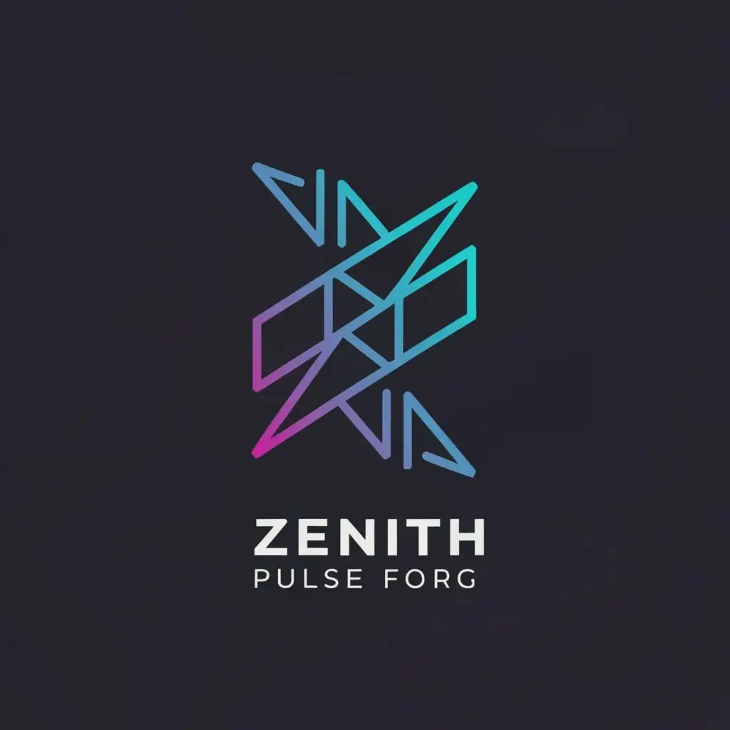 a logo design,with the text " Zenith Pulse Forge", main symbol:line, be used in Technology industry