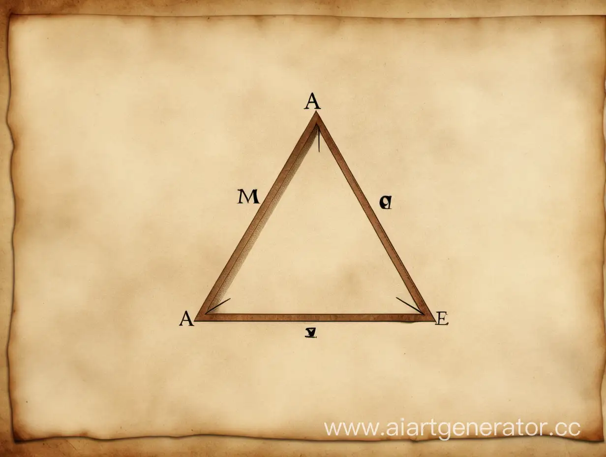 a simple triangle on parchment

