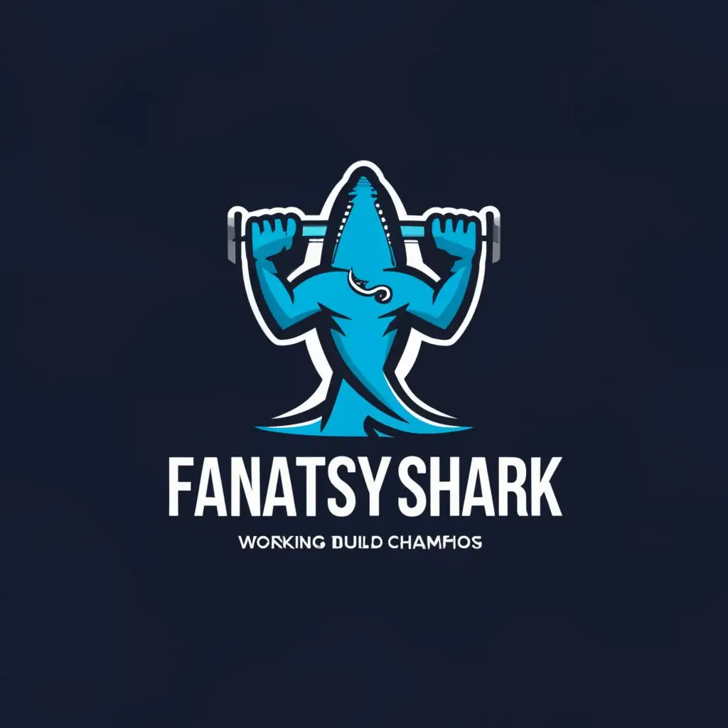 a logo design,with the text "Fantasy SHARK", main symbol:Building Champions Together,Moderate,be used in Sports Fitness industry,clear background