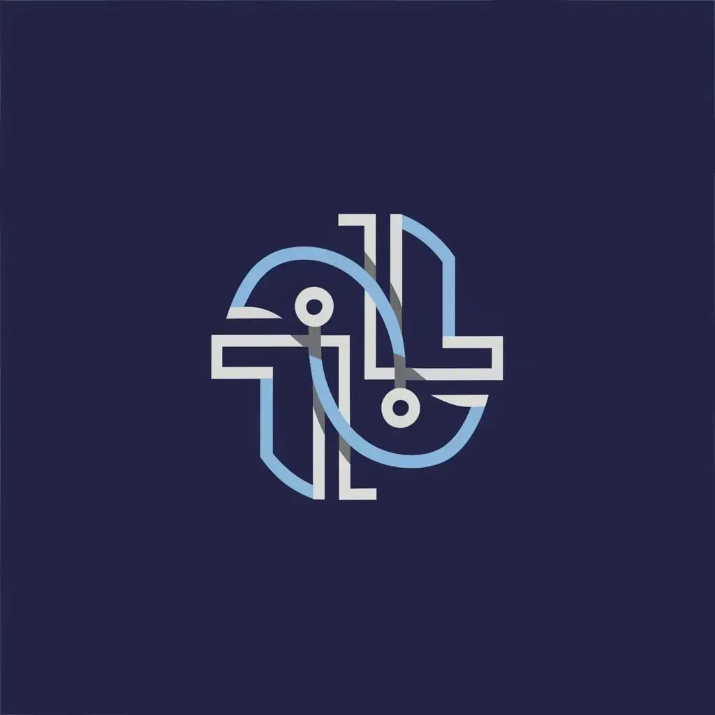a logo design,with the text "Tokmok_life or the letters TL", main symbol:For mass media, round, blue and white logo, on a blue background, intricate, beautiful, mesmerizing, connection, information, AI, news,complex,be used in Legal industry,clear background