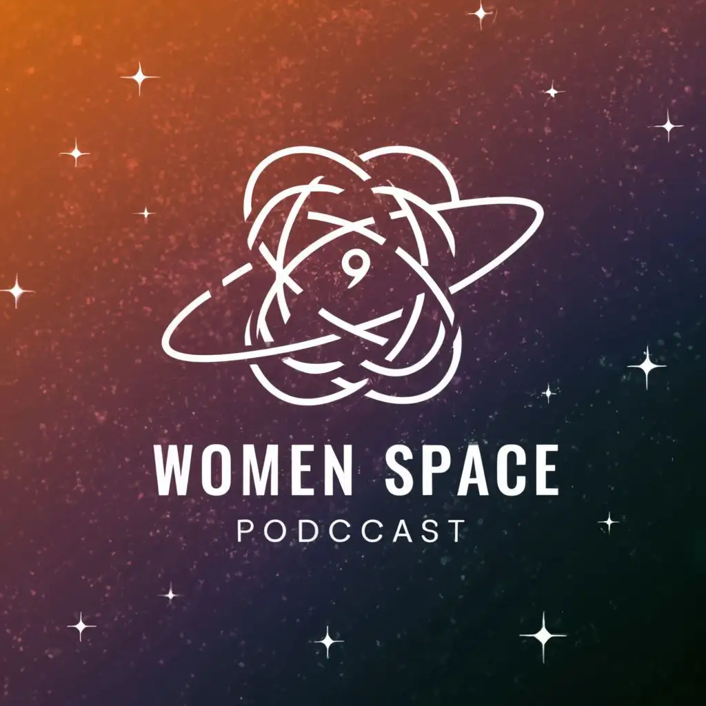 a logo design,with the text "Women space podcast", main symbol:abstract space art,Moderate,clear background